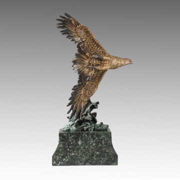 Animal Statue Flying Eagle Bronze Sculpture Tpal-262
